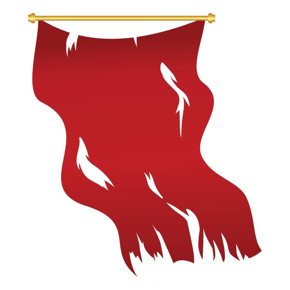 Damaged Red Flag Illustration vector
