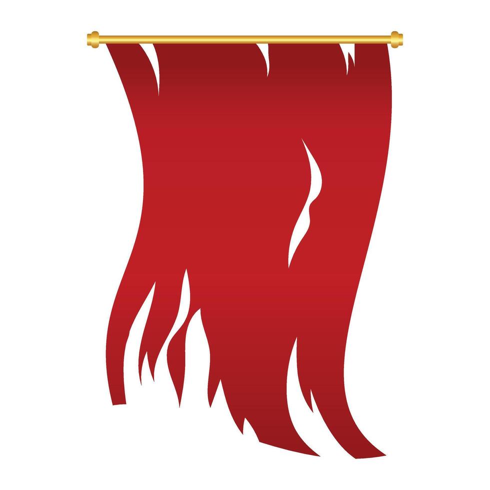Damaged Red Flag Illustration vector