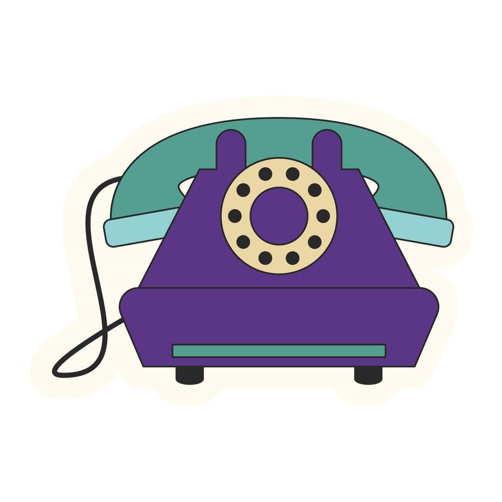 Retro 90's Sticker vector