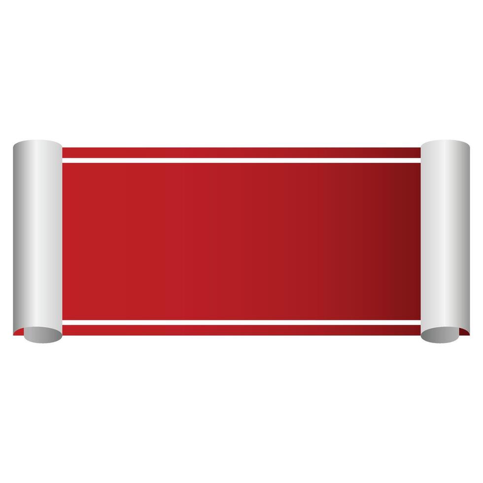 Red Sticker Curled Banner vector