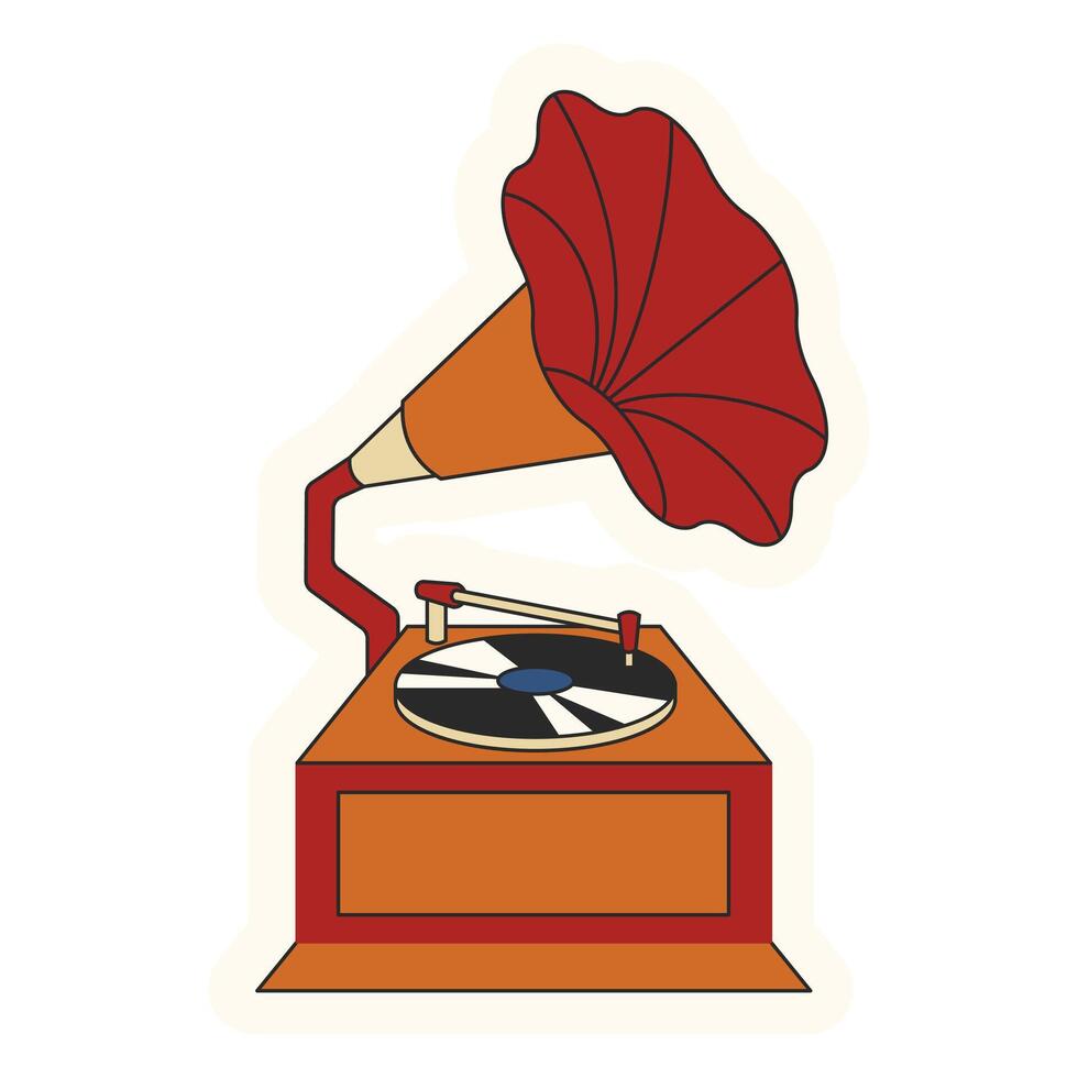 Retro 90's Sticker vector