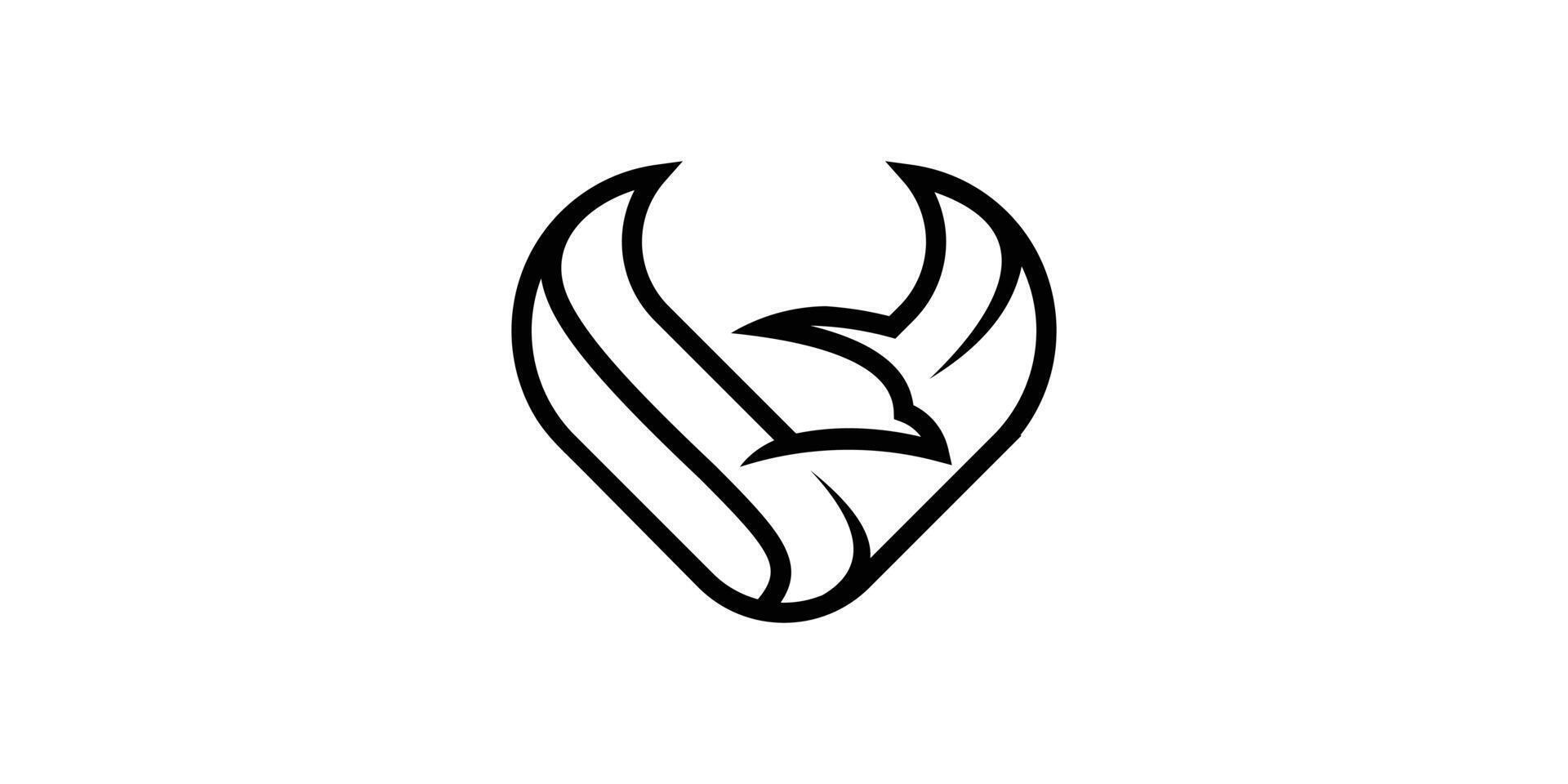 logo design combination of love and eagle, bird, care, heart. logo design template, icon, , symbol, creative, idea. vector