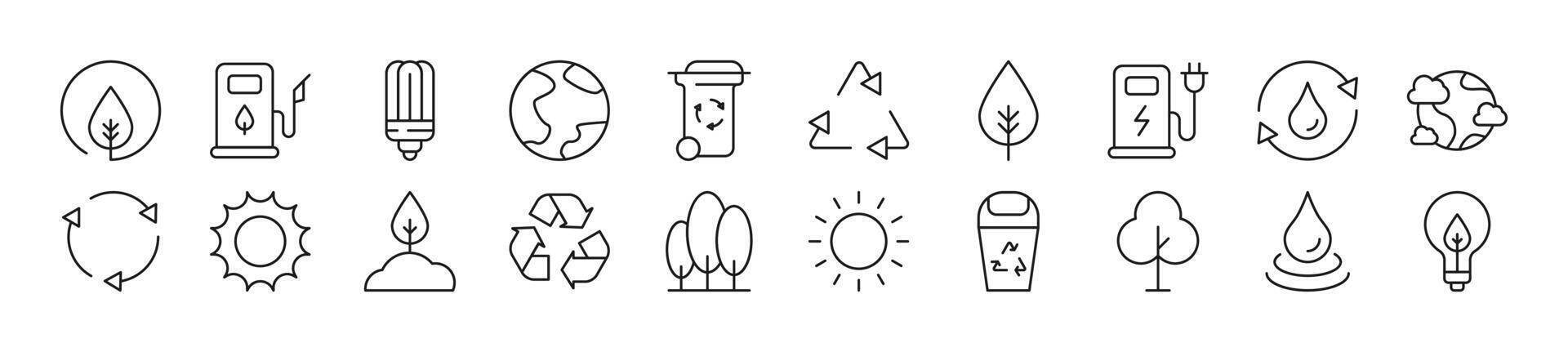 Set of line icons of contact us. Editable stroke. Simple outline sign for web sites, newspapers, articles book vector