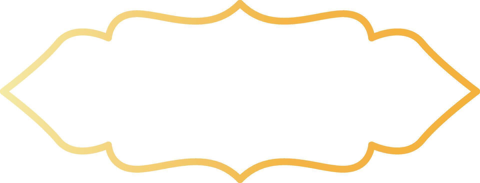 Golden Arabic Islamic Frame. with Minimalist Design Style. vector