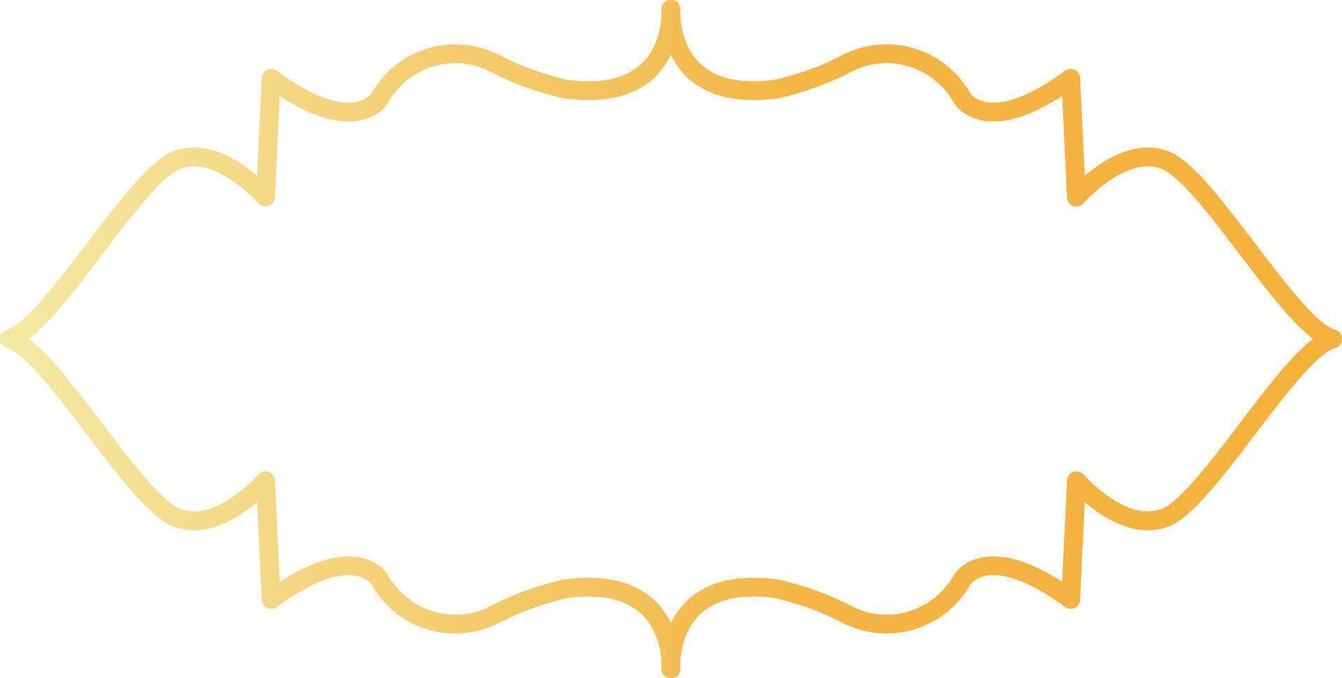 Golden Arabic Islamic Frame. with Minimalist Design Style. vector