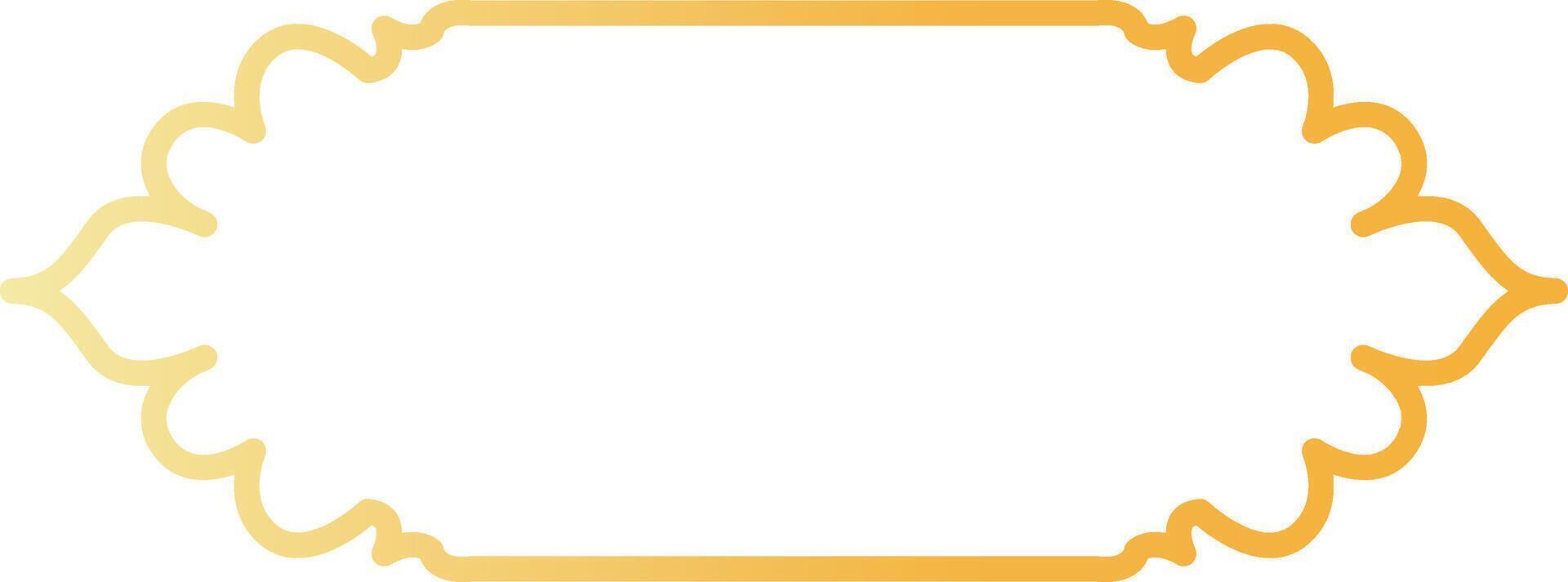 Golden Arabic Islamic Frame. with Minimalist Design Style. vector