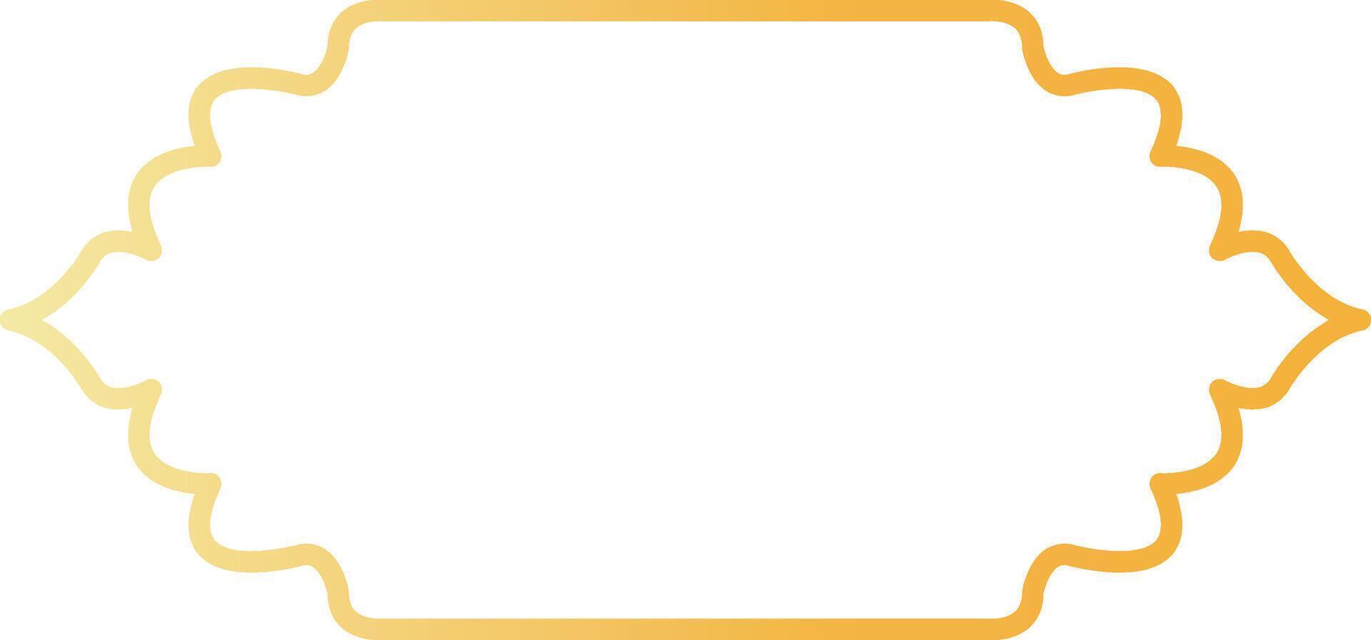 Golden Arabic Islamic Frame. with Minimalist Design Style. vector