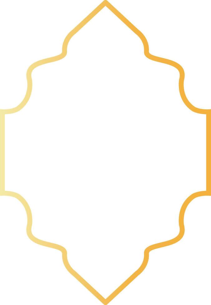 Golden Arabic Islamic Frame. with Minimalist Design Style. vector