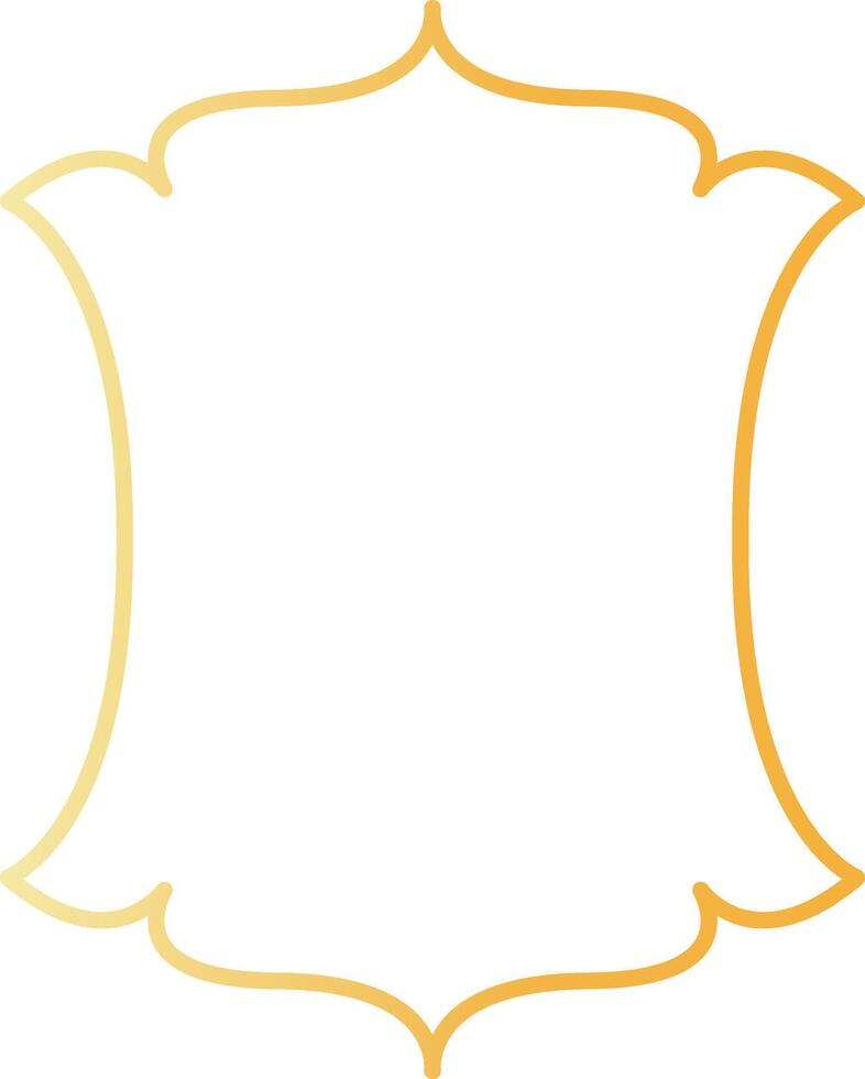 Golden Arabic Islamic Frame. with Minimalist Design Style. vector