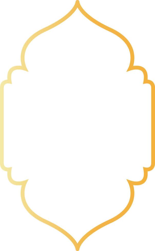 Golden Arabic Islamic Frame. with Minimalist Design Style. vector