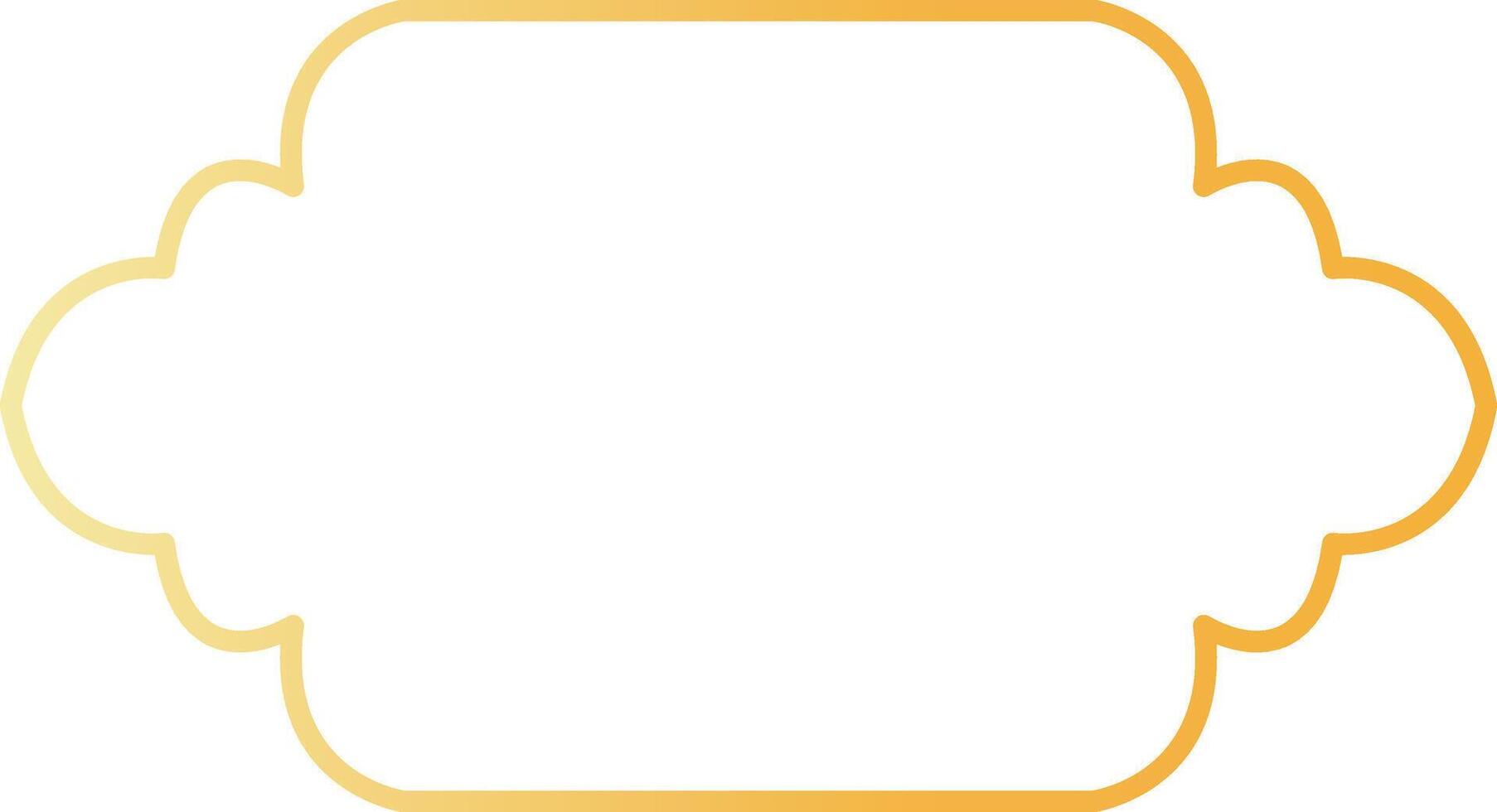 Golden Arabic Islamic Frame. with Minimalist Design Style. vector