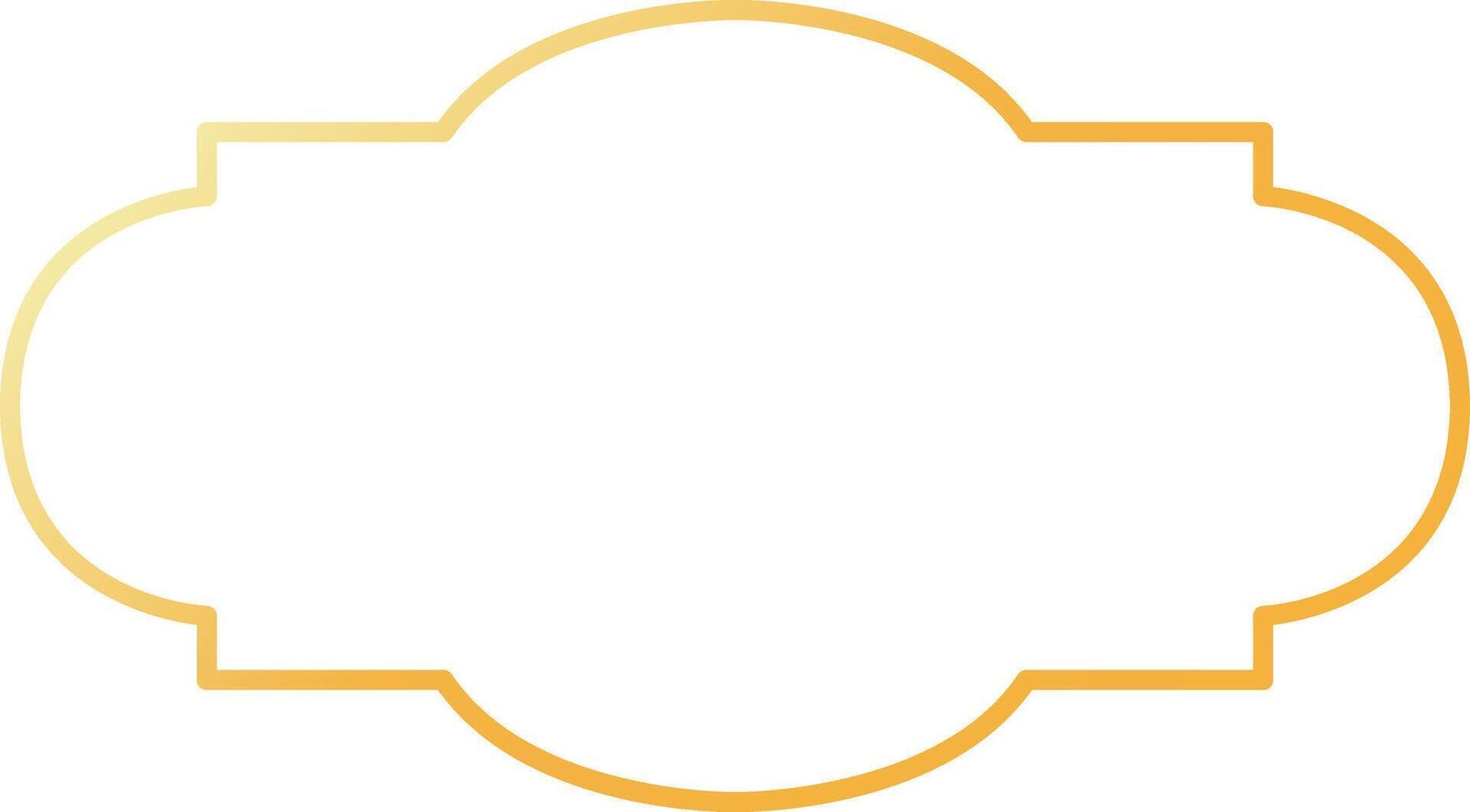 Golden Arabic Islamic Frame. with Minimalist Design Style. vector
