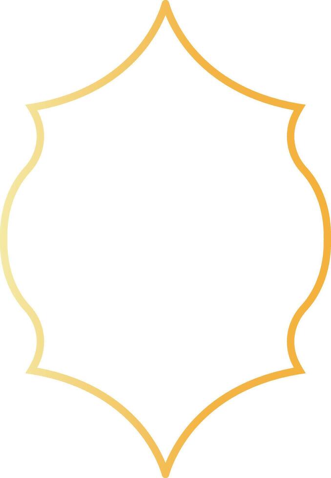 Golden Arabic Islamic Frame. with Minimalist Design Style. vector