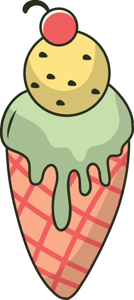 Summer Beach Vacation Element. with Trendy Cartoon Design. vector
