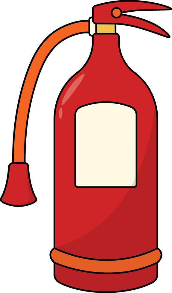 Firefighter Safety Gear Element with Cartoon Design Style. Isolated Illustration. vector