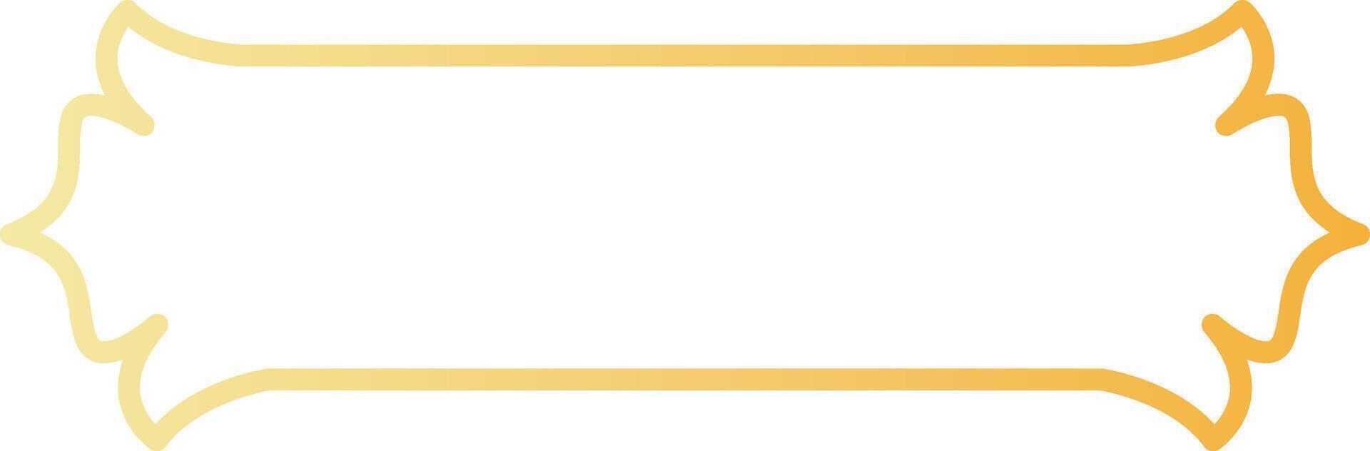 Golden Arabic Islamic Frame. with Minimalist Design Style. vector