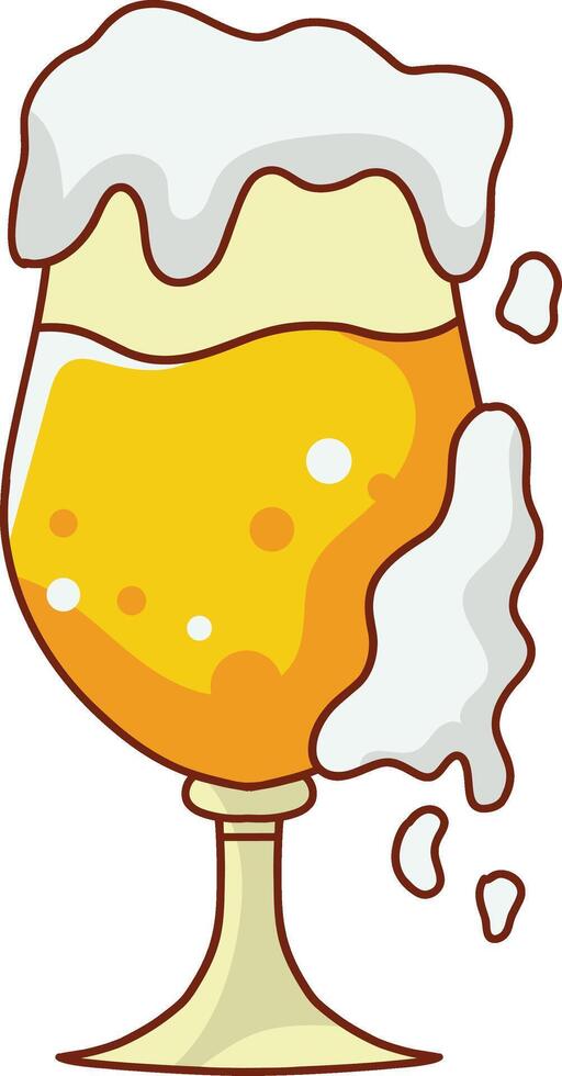 Beer Mugs Illustration with Cartoon Style. Isolated on White Background. vector