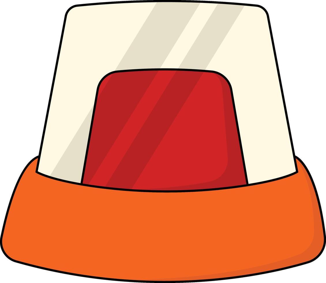 Firefighter Safety Gear Element with Cartoon Design Style. Isolated Illustration. vector