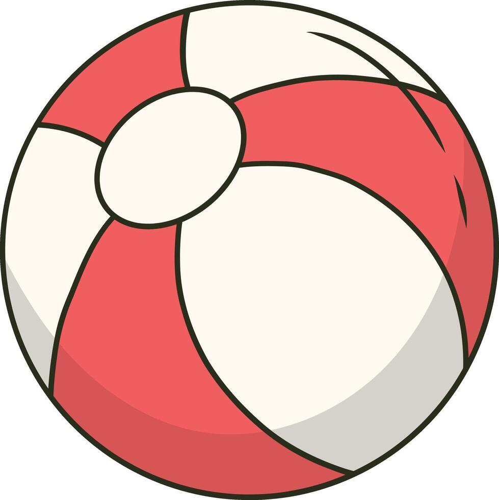 Summer Beach Vacation Element. with Trendy Cartoon Design. vector