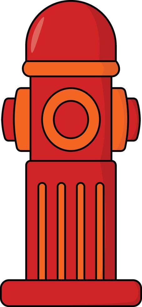 Firefighter Safety Gear Element with Cartoon Design Style. Isolated Illustration. vector