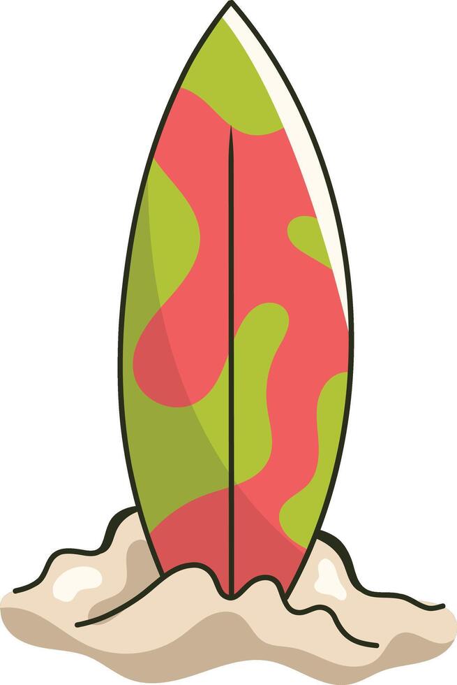 Summer Beach Vacation Element. with Trendy Cartoon Design. vector
