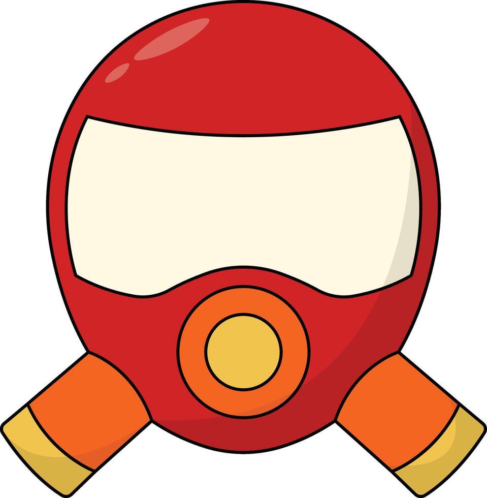 Firefighter Safety Gear Element with Cartoon Design Style. Isolated Illustration. vector
