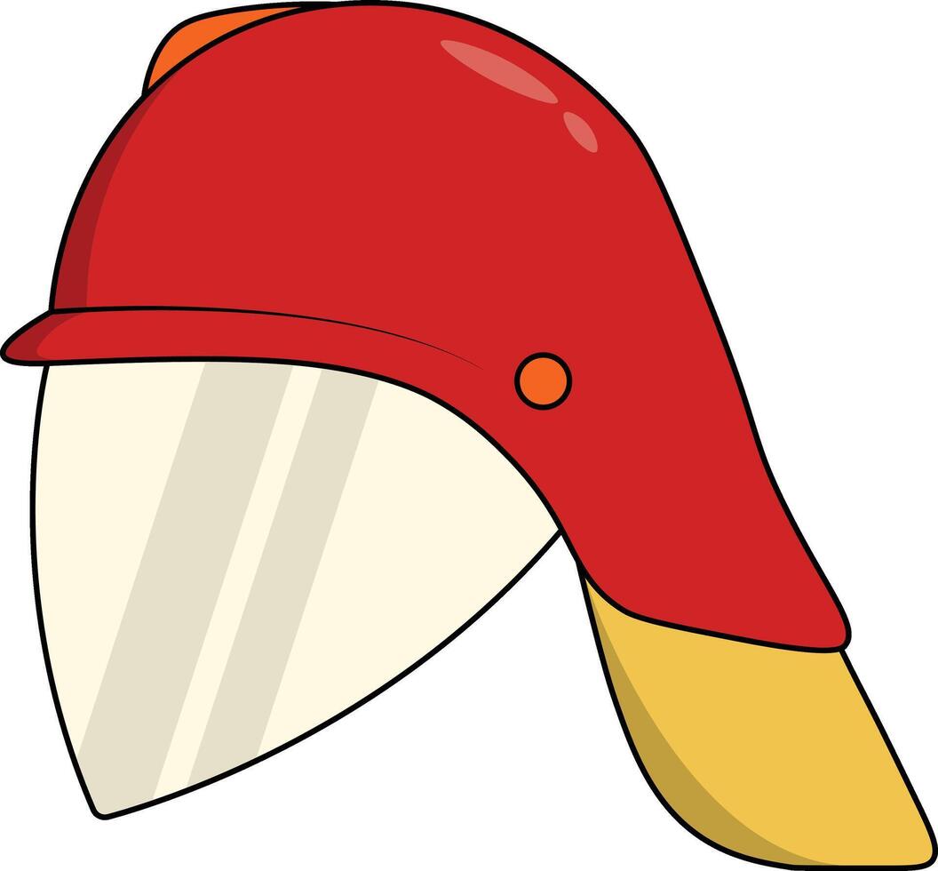 Firefighter Safety Gear Element with Cartoon Design Style. Isolated Illustration. vector