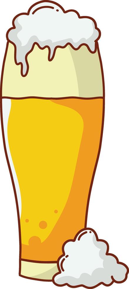 Beer Mugs Illustration with Cartoon Style. Isolated on White Background. vector