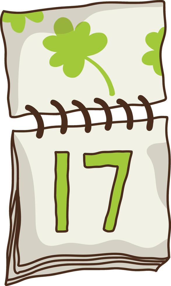 Happy Saint Patrick's Day icon. Isolated Illustration in Minimalist Cartoon Design. vector
