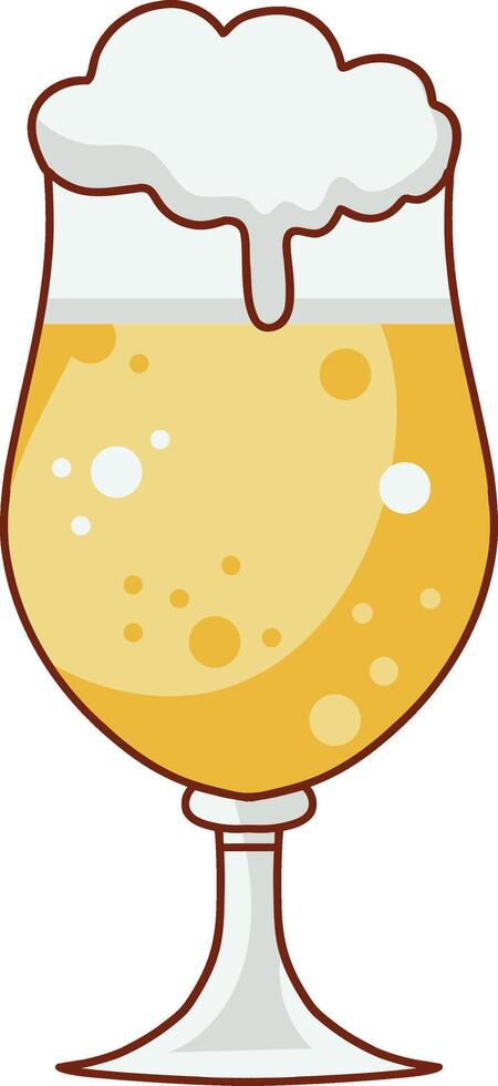 Beer Mugs Illustration with Cartoon Style. Isolated on White Background. vector