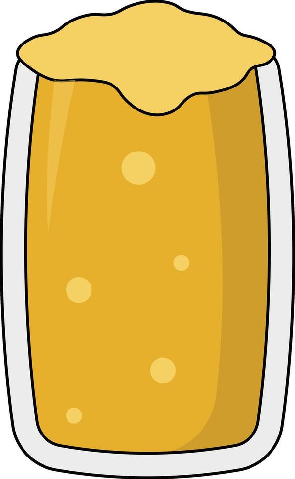 Beer Glass Illustration Isolated on White Background. Alcoholic Party Drinks. vector