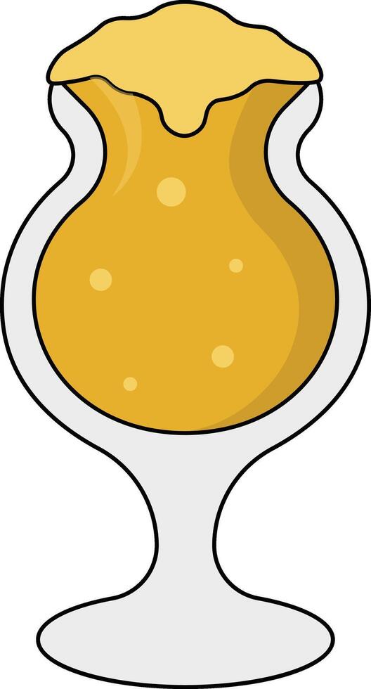 Beer Glass Illustration Isolated on White Background. Alcoholic Party Drinks. vector