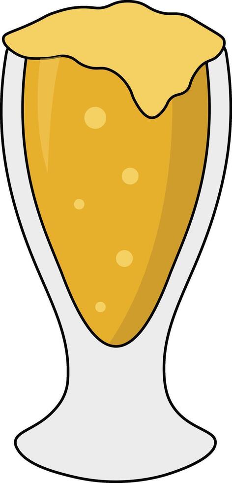 Beer Glass Illustration Isolated on White Background. Alcoholic Party Drinks. vector