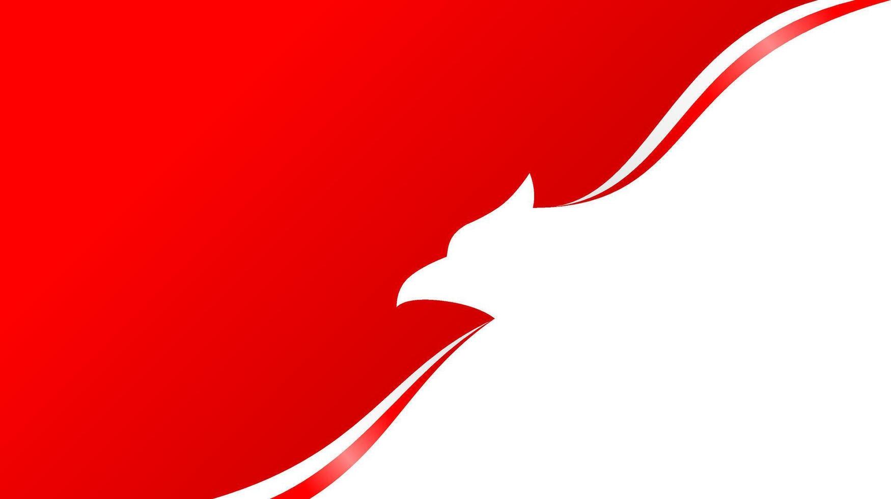wavy red and white abstract background with copy space for text. indonesia noational day vector