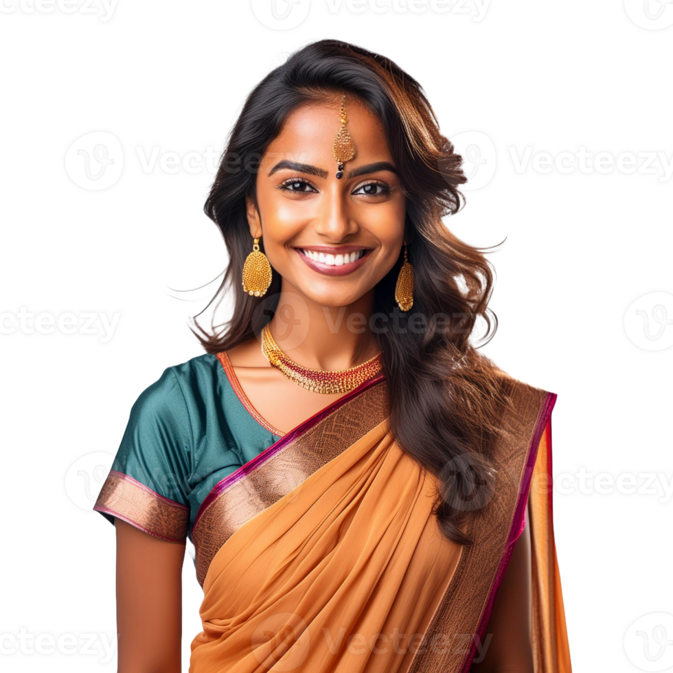portrait of a smiling Indian woman png