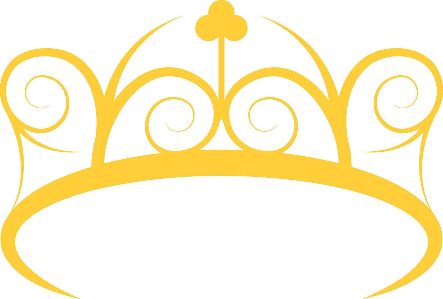 Golden Crown Tiara Icon Isolated on a White Background. Illustration in Flat Style. vector
