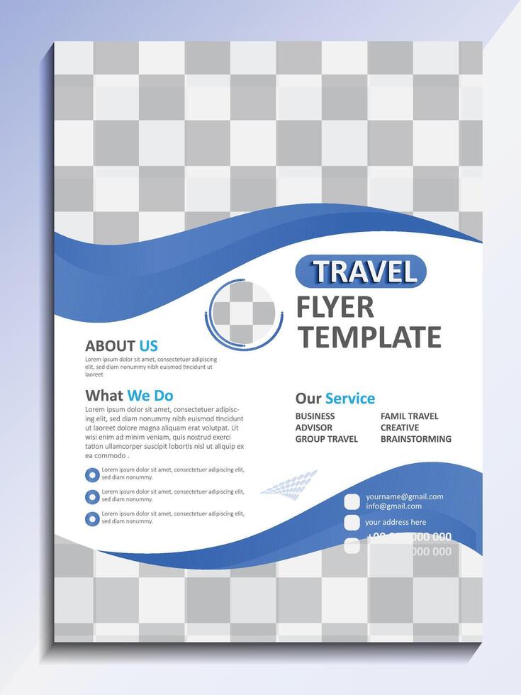 Creative Business travel Brochure Flyer Template Design Eps vector