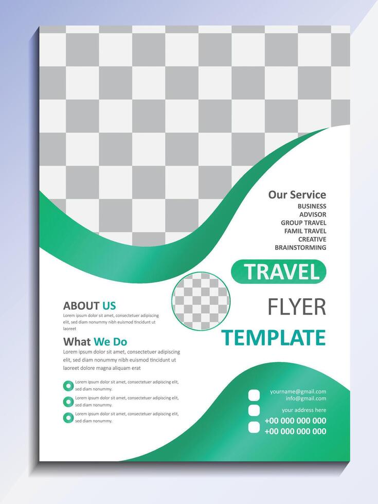 Creative Business travel Brochure Flyer Template Design Eps vector