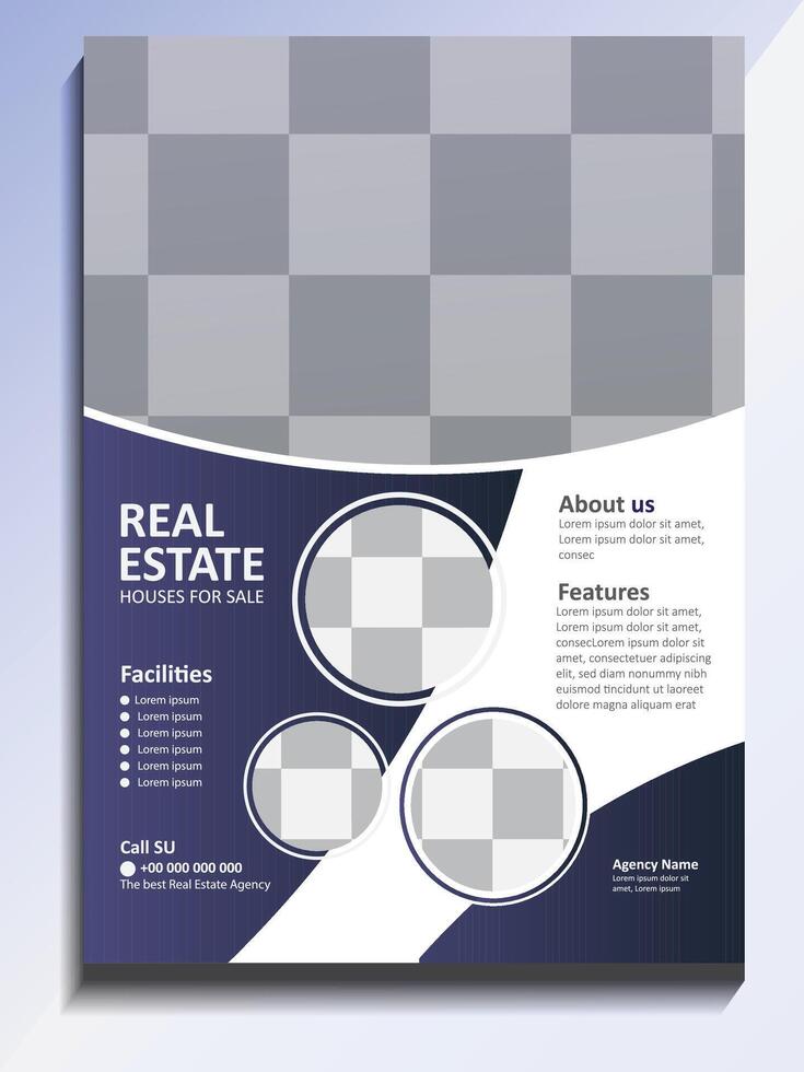 Real Estate Elegant Flyer Design Template Free vector