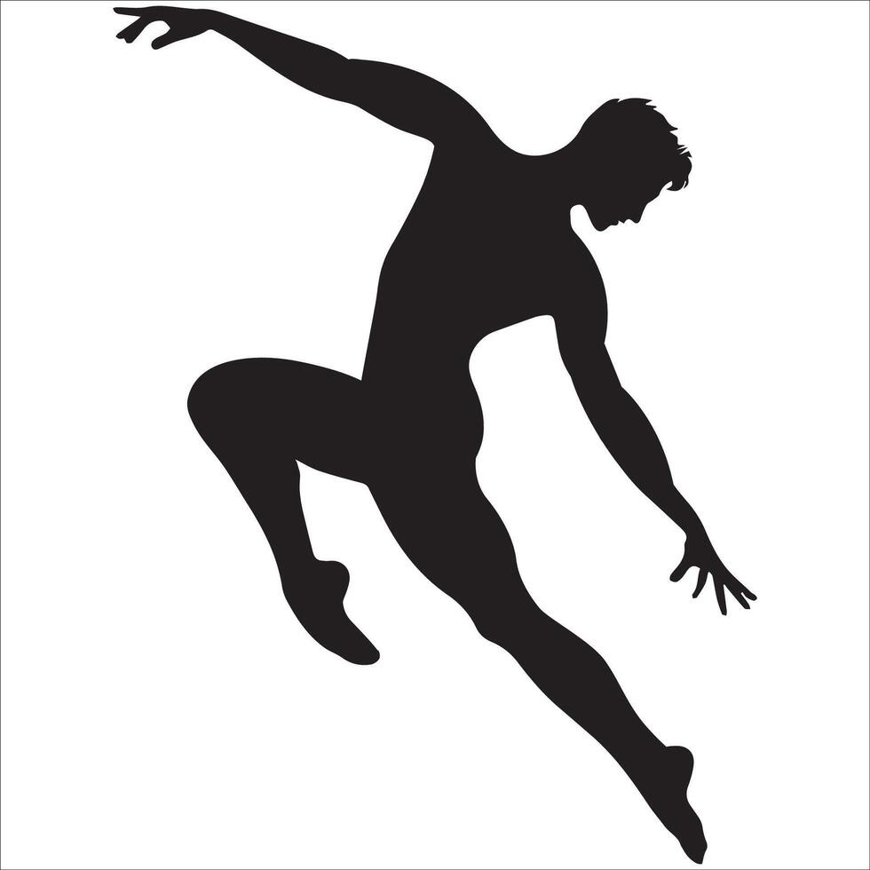 Volta Samba dance silhouette - Ballroom dance Illustration in Black and White vector