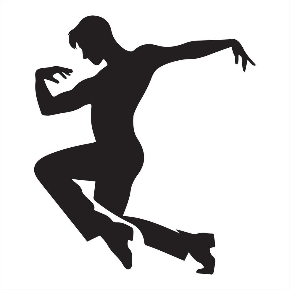 Mooch Jive dance silhouette - Ballroom dance Illustration vector