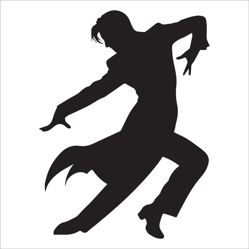 Promenade Pasodoble dance silhouette - Ballroom dance Illustration vector