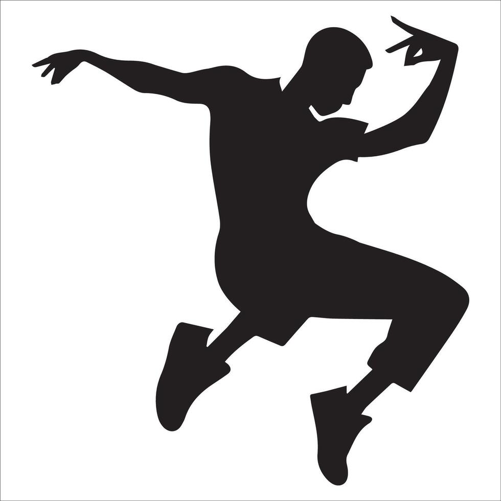Ballroom dance silhouette - Cuban Break cha cha dance Illustration in Black and White vector