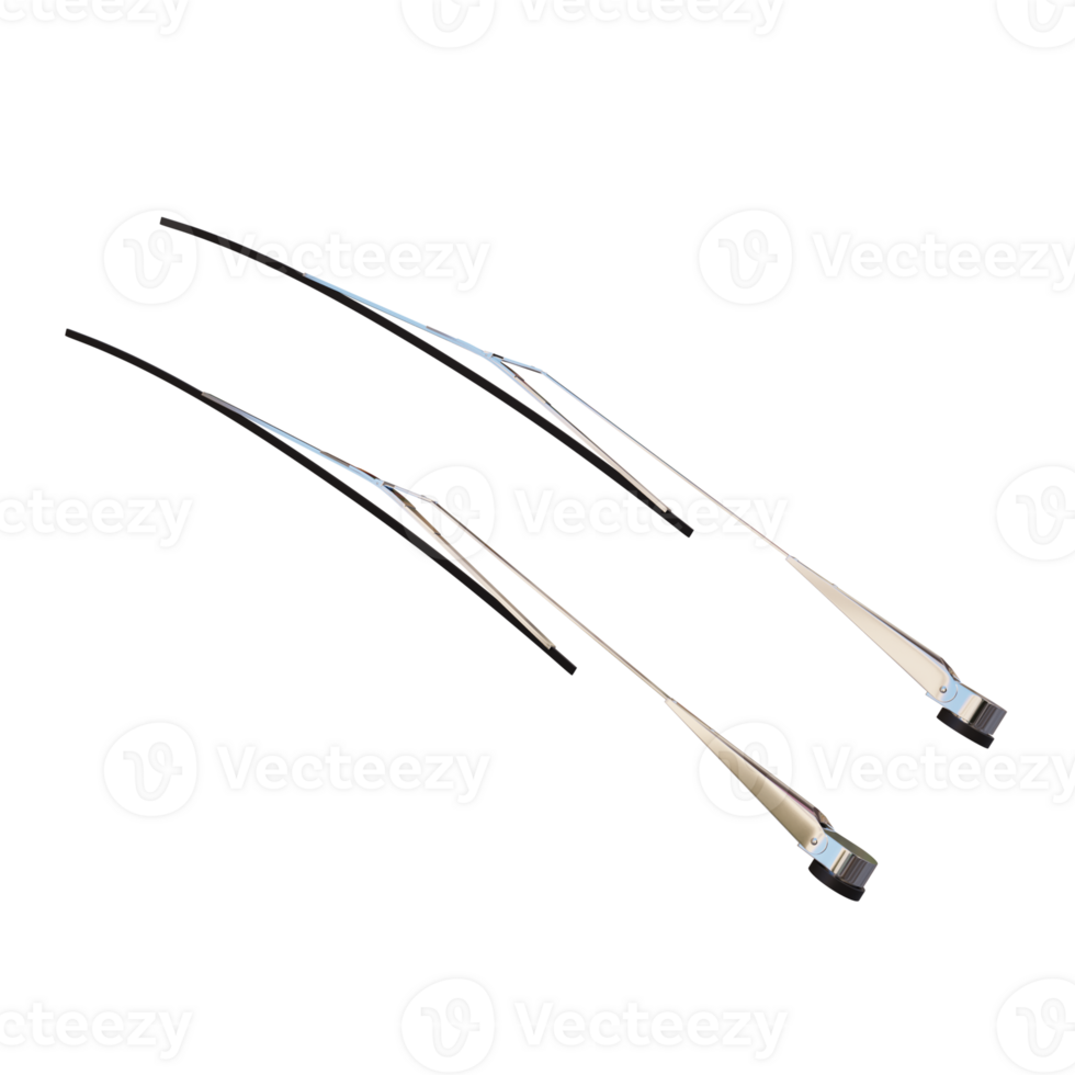 3d render car windshiled wiper with transparent background png