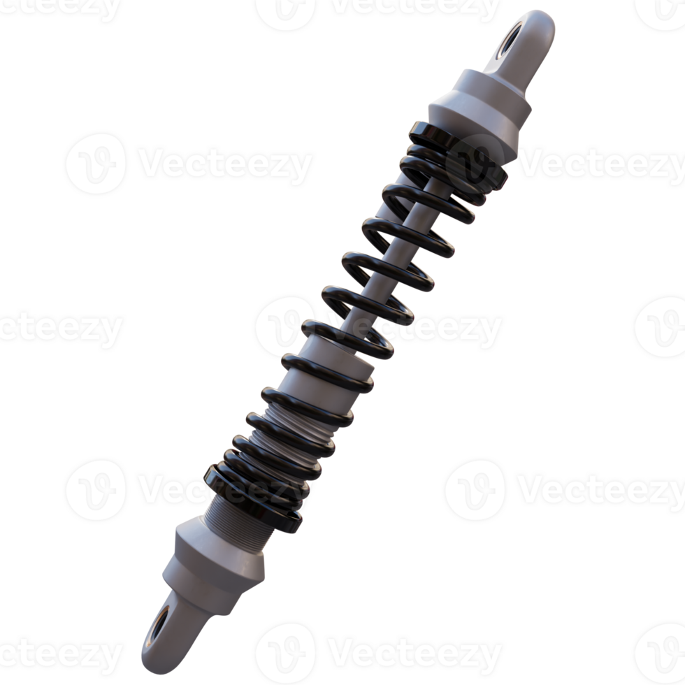 3d render gas shock absorber with transparent background png