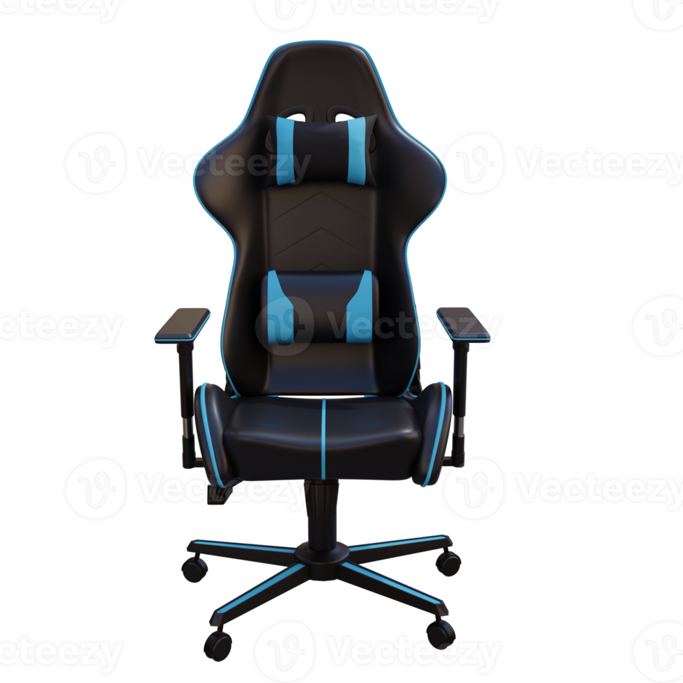 3d render gaming chair gamer with transparent background png