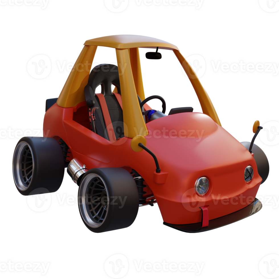 3d render market car tuning with transparent background png
