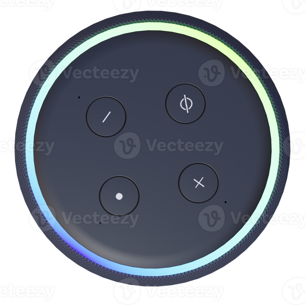 3d render speaker with light with transparent background png