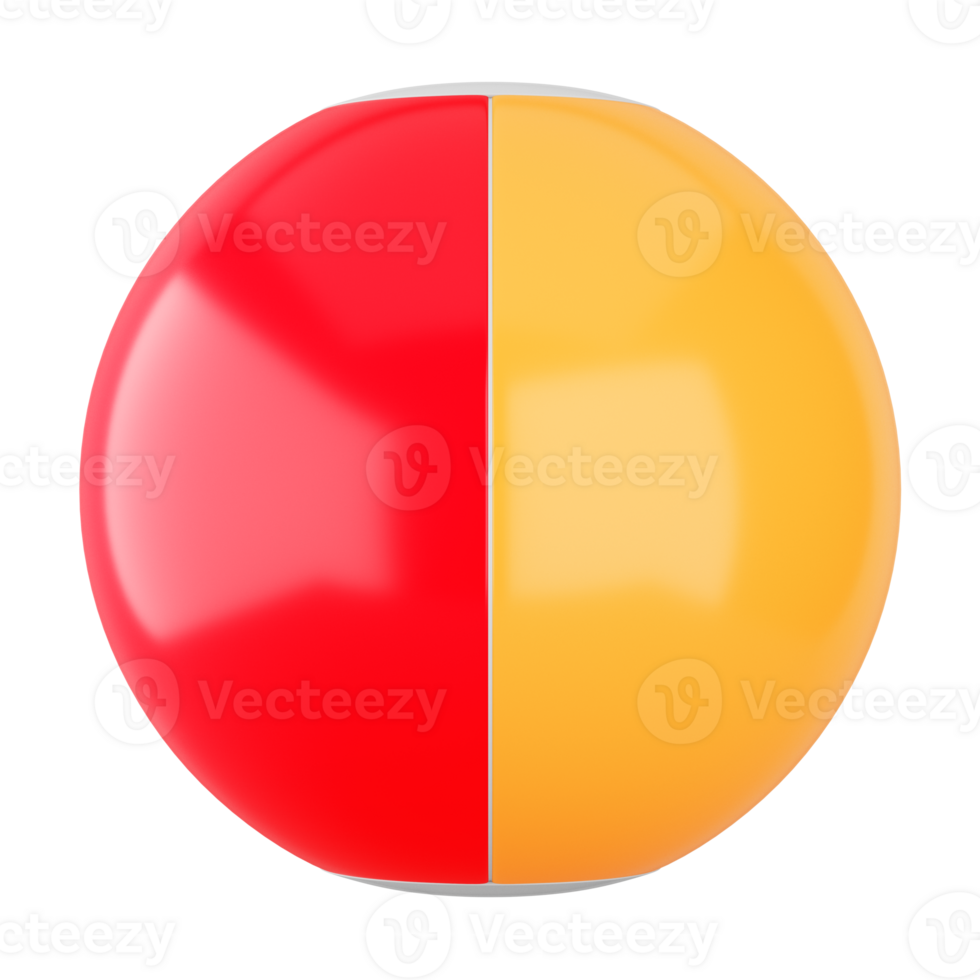 Colorful inflatable beach ball isolated on transparent background png