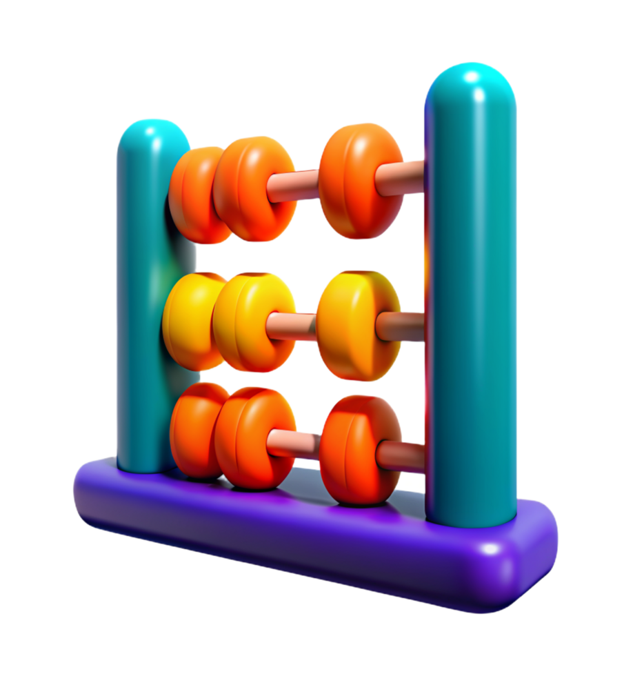 Abacus Math 3d Render png